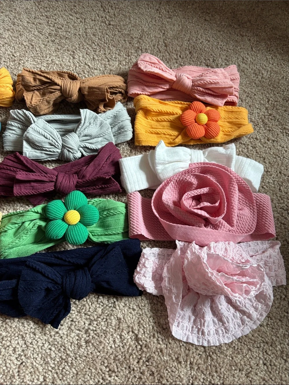 20 baby headbands Assorted Baby Headband Set - Multi Color